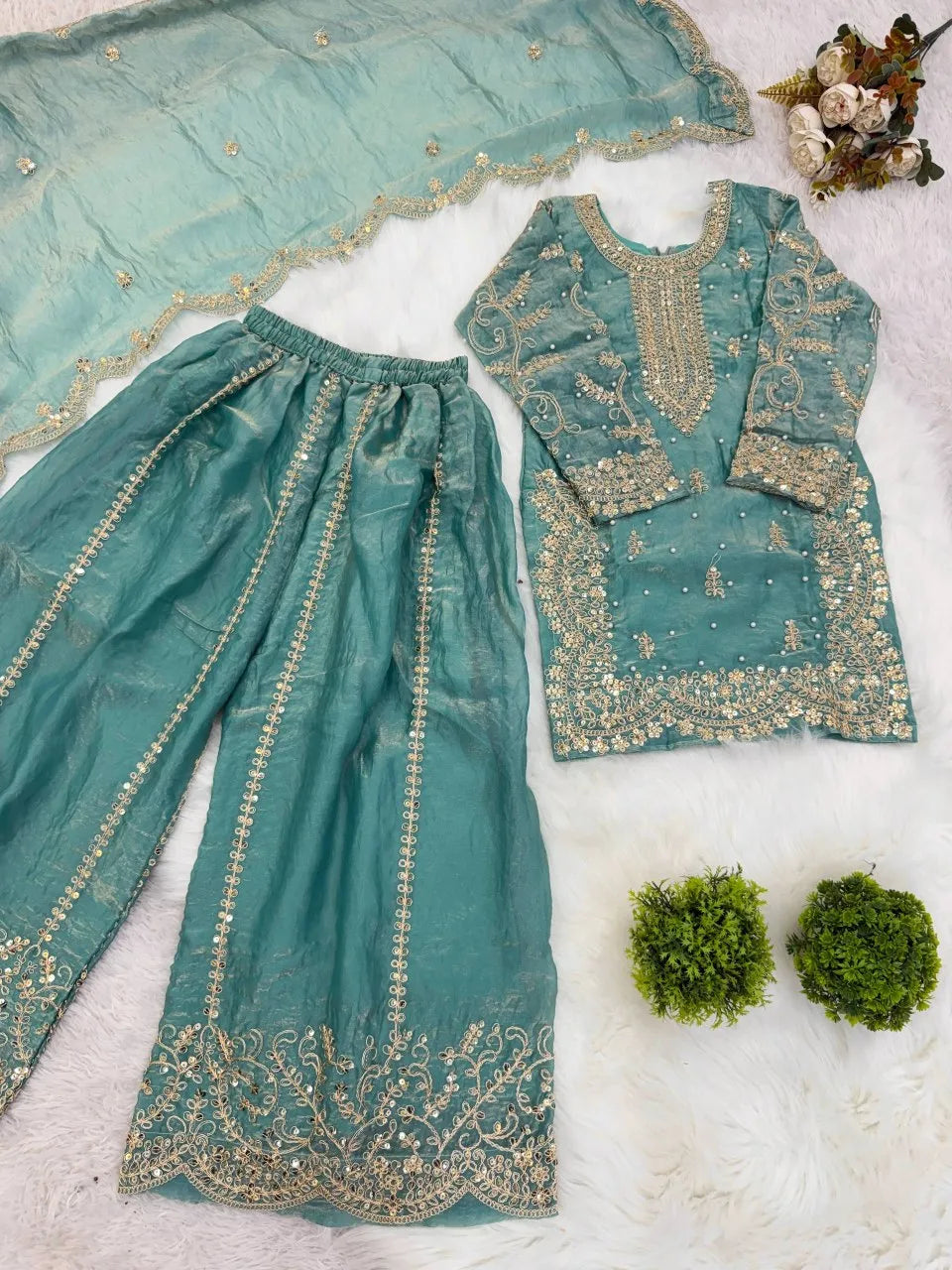 💕💕Premium mom & daughter Combo Ready to Wear sharara set💕💕 6