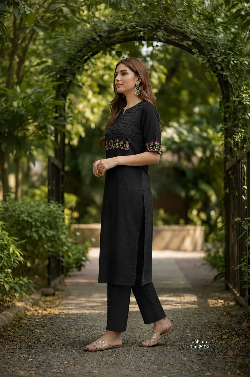 Cotton Embroidered Kurta set 7