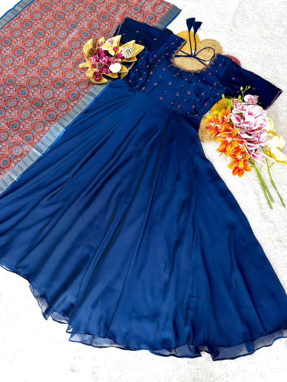 Rangoli Silk Gown 6
