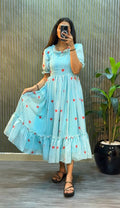 💕💕Premium Mul Chanderi Heart Printed Maxi Gown💕💕 1