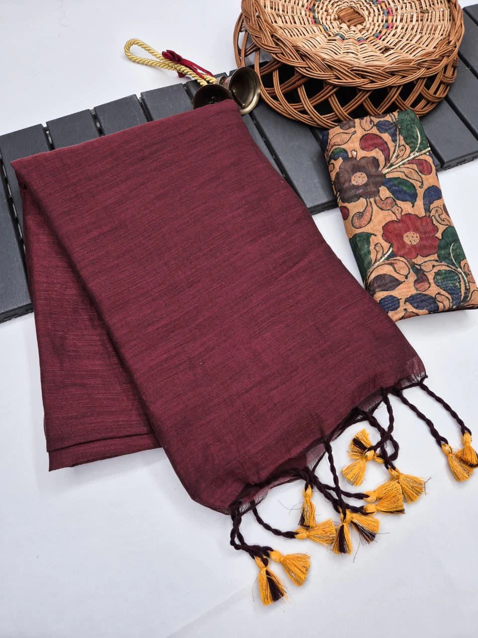 Khadi Linen Saree 9