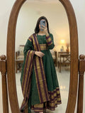 Pattu Cotton Anarkali Suit 1