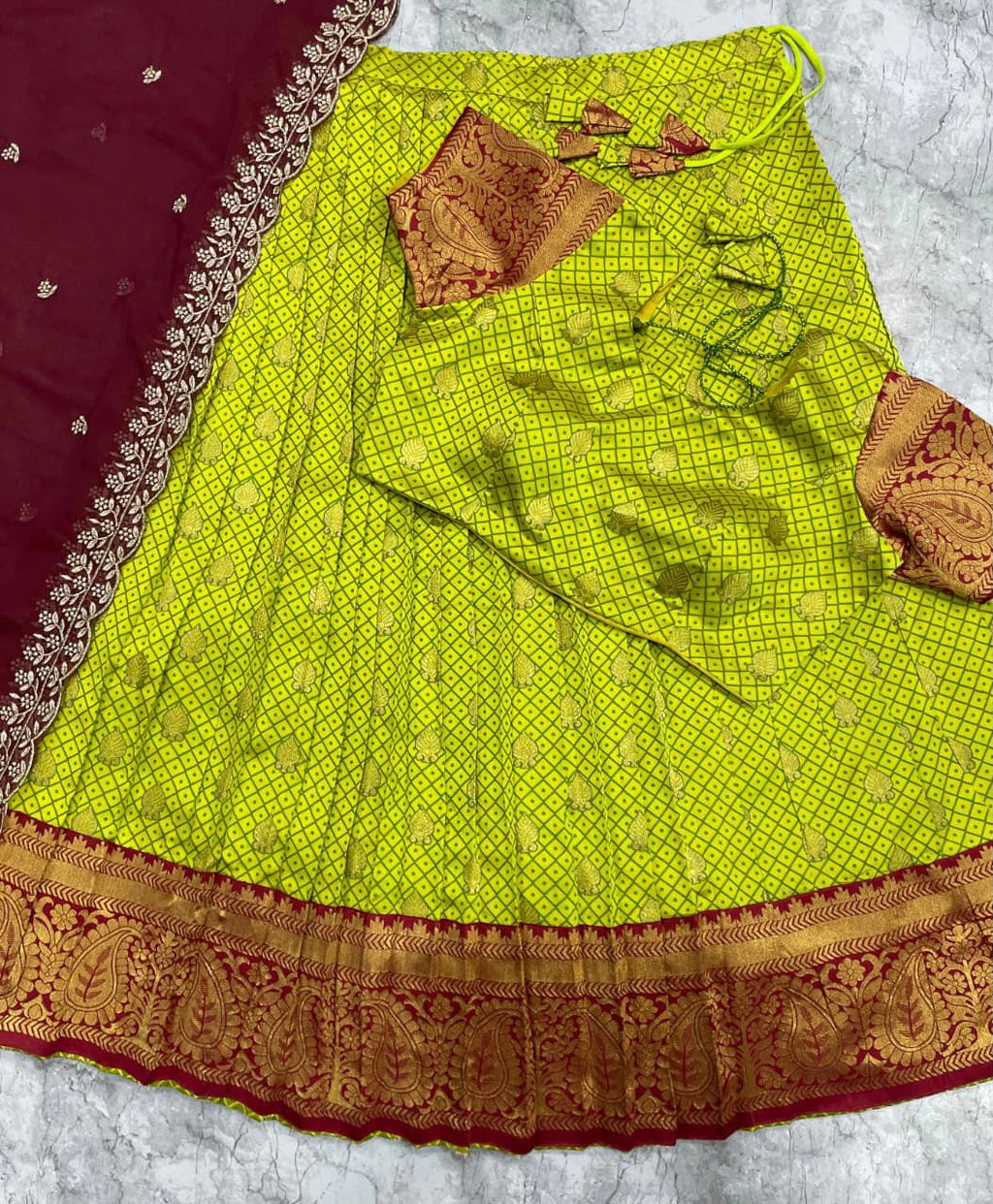 Kanjivaram Silk Lehenga Set 4