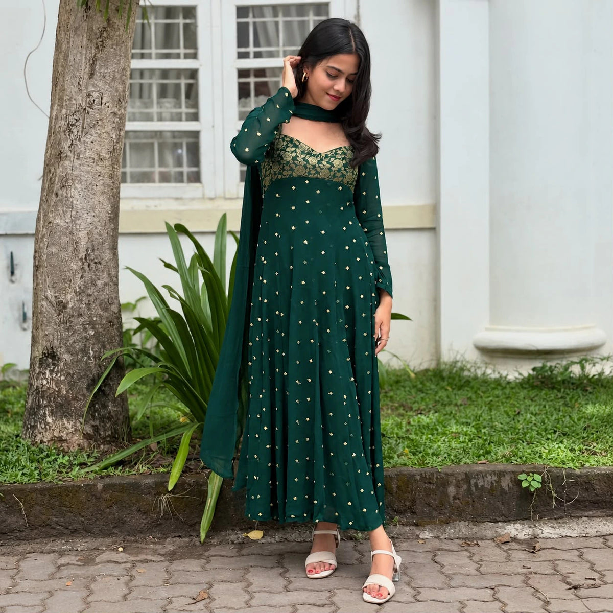Georgette Anarkali Suit Set 5