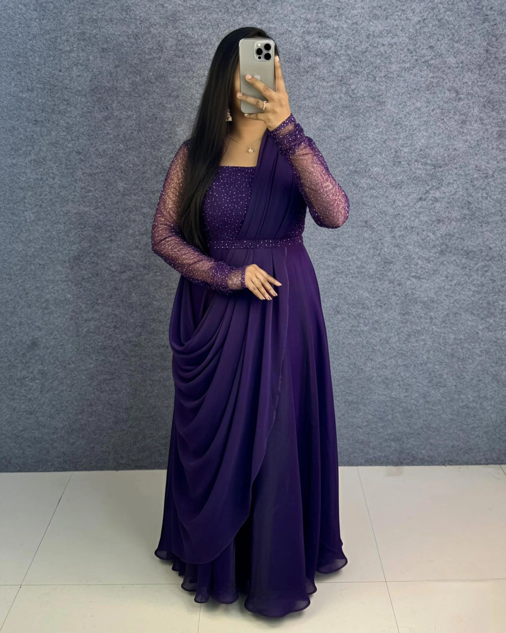 ❣️❣️Exclusive party wear 3 in 1 style gown outfit❣️❣️ 4