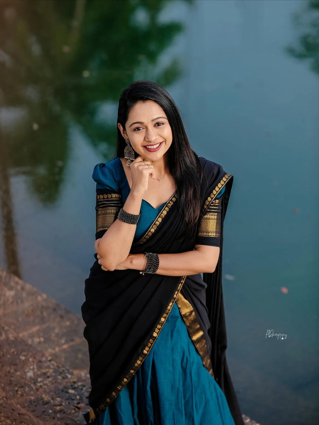 Kanchi Cotton Zari Woven Lehenga Set 9