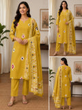 Women's Cotton 3-Piece Kurti Set 1
