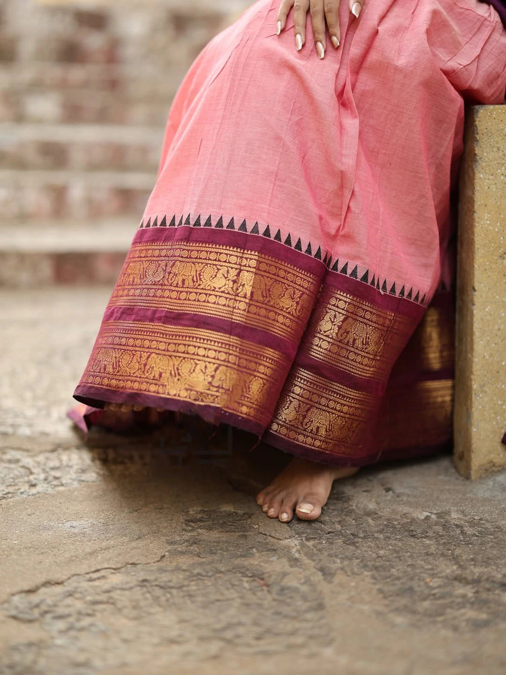 Kanchi Cotton Zari Woven Lehenga Set 7