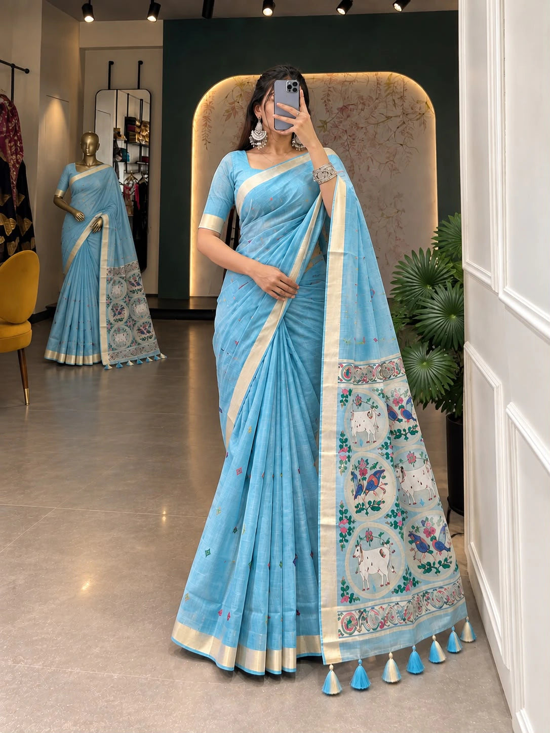 Cotton Zari Woven Saree 1