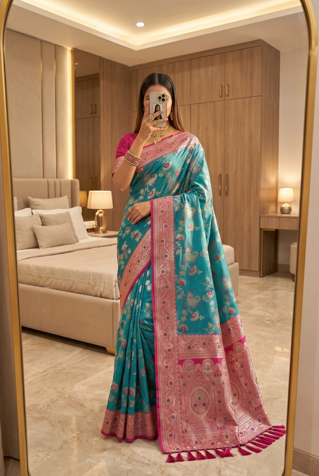 Banarasi Silk Saree with Blouse 9