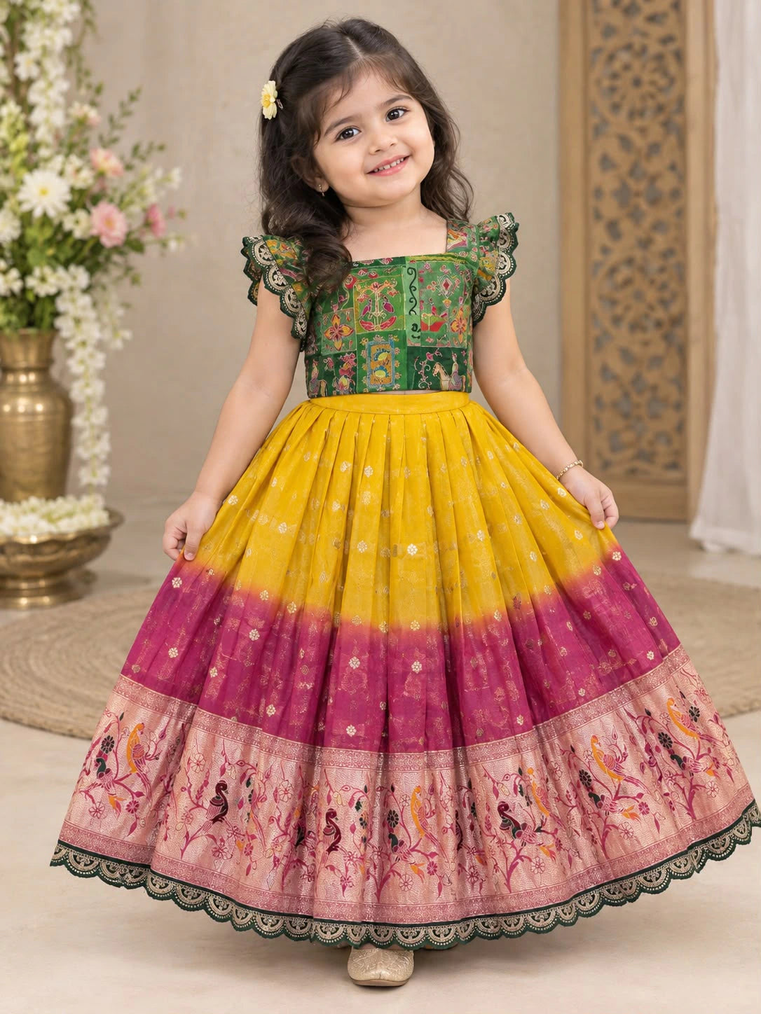 Viscose Dola Silk Kids Gown 1