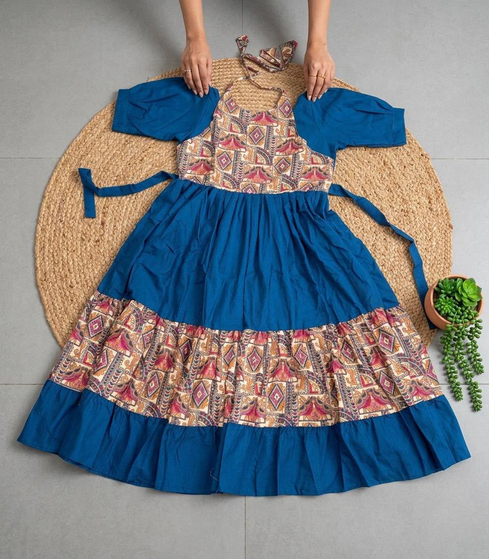Biscuit Slub Floral Dress 8