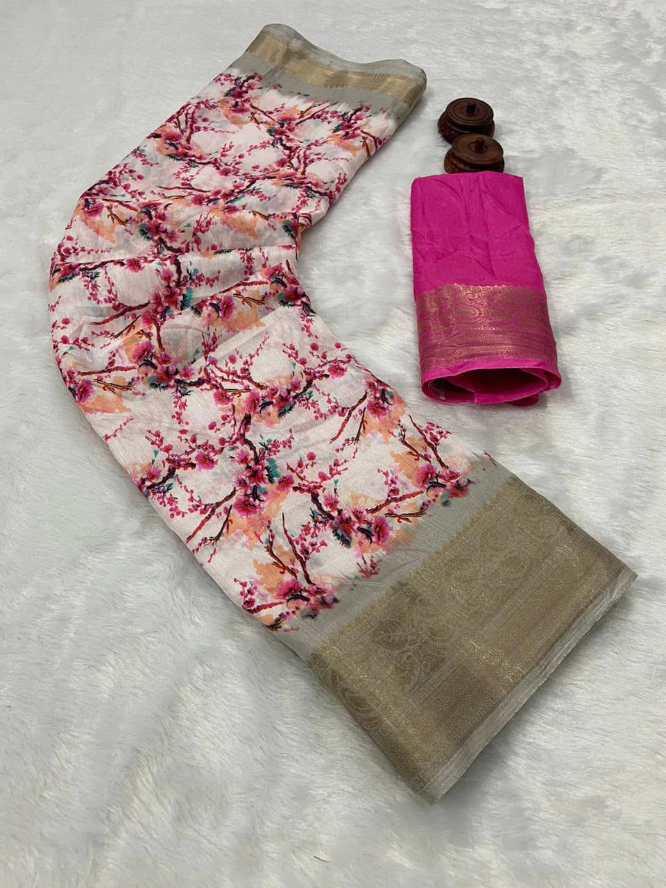 Dola Silk Saree with Blouse 7
