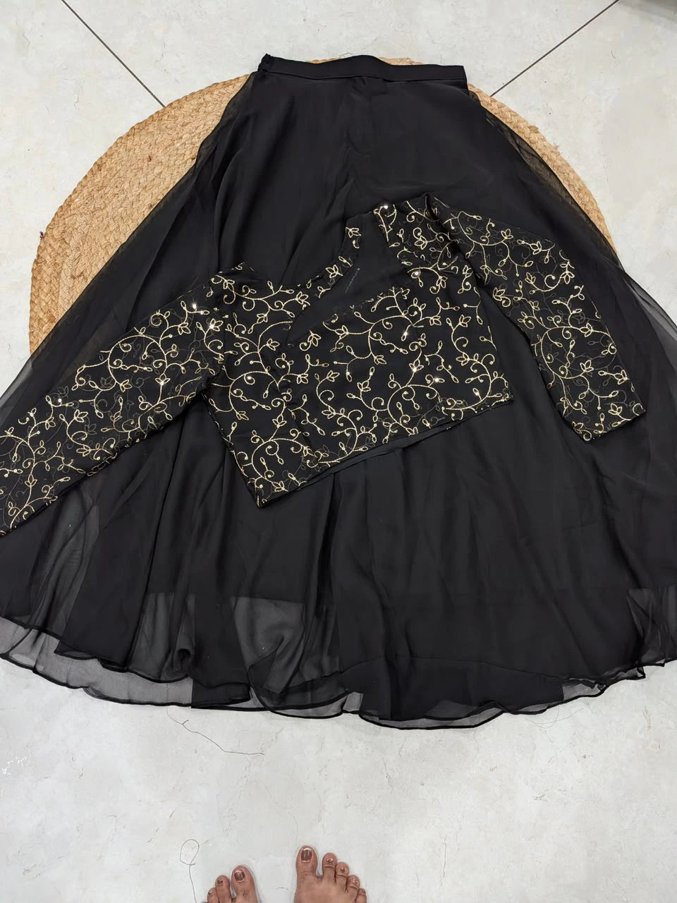 Georgette Embroidered Lehenga Set 5