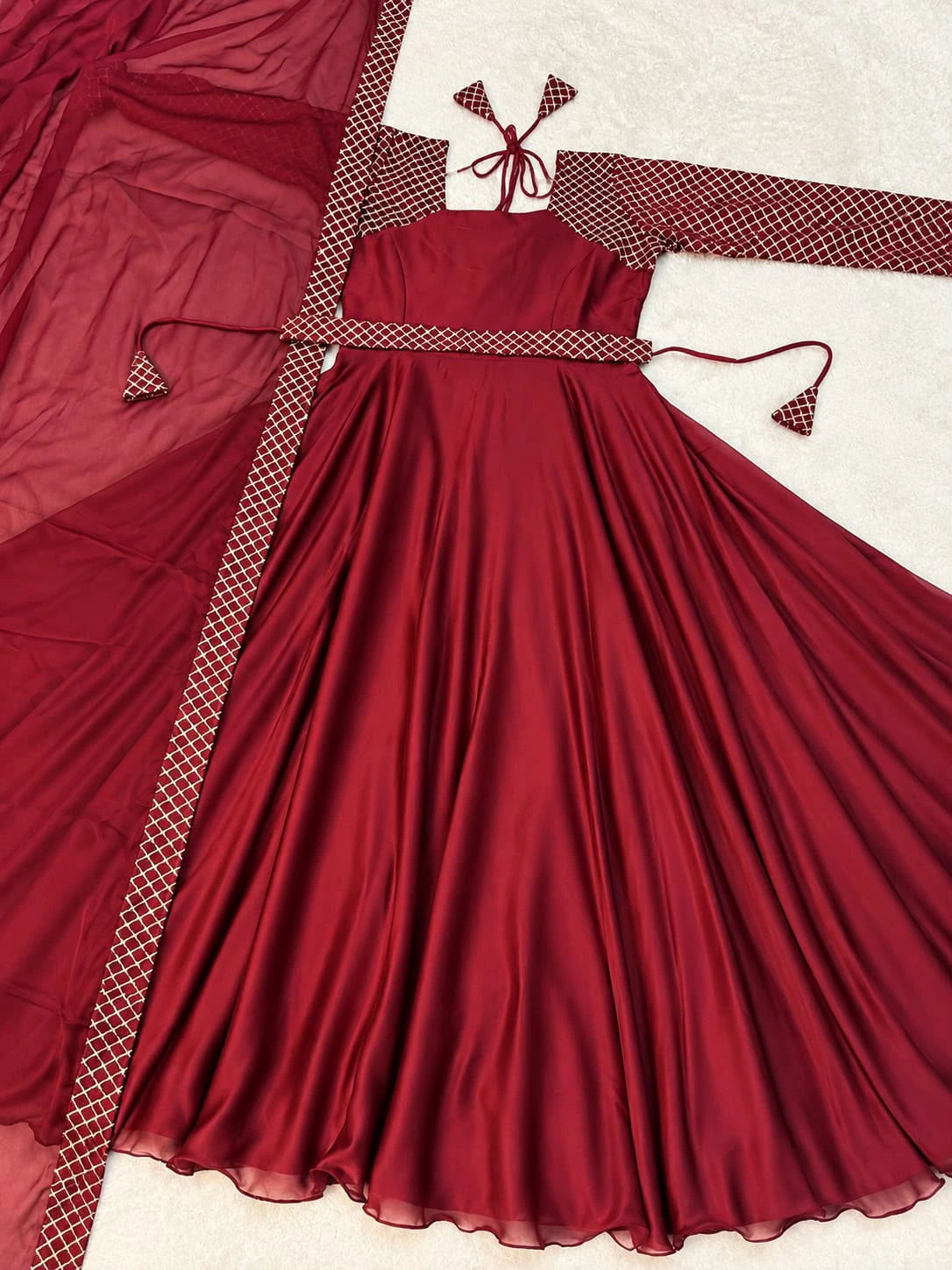 Rangoli Embroidery Anarkali Suit 8