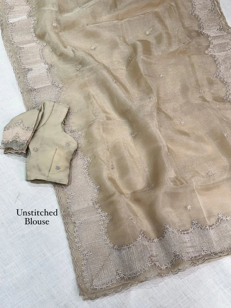 Violin Silk Embroidered Saree 7