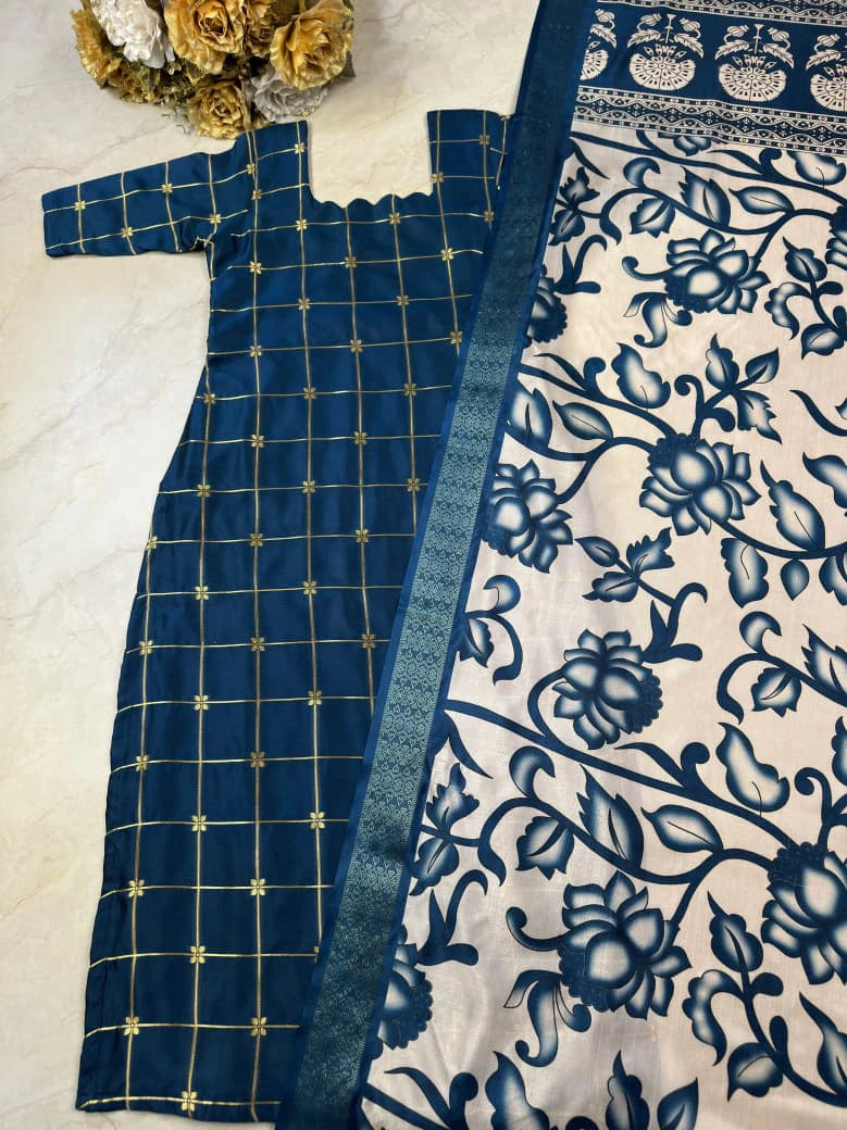 Kurti with Kalamkari Dupatta 3