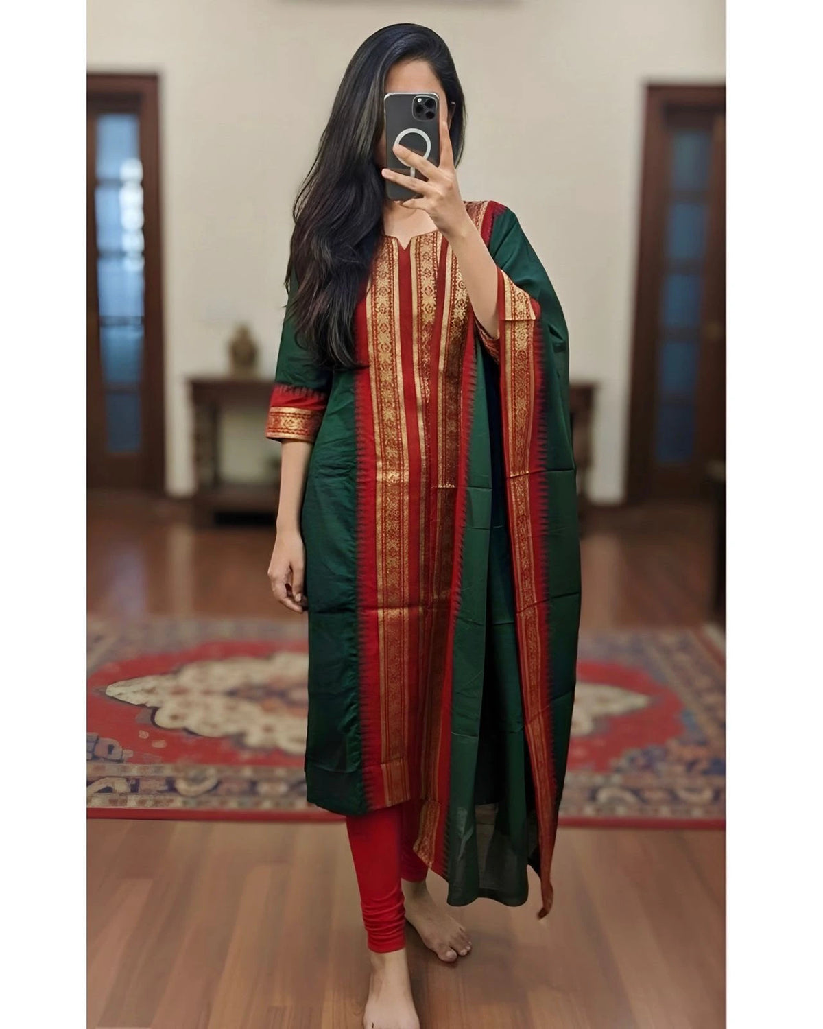 Silk Cotton Kurti Set 9