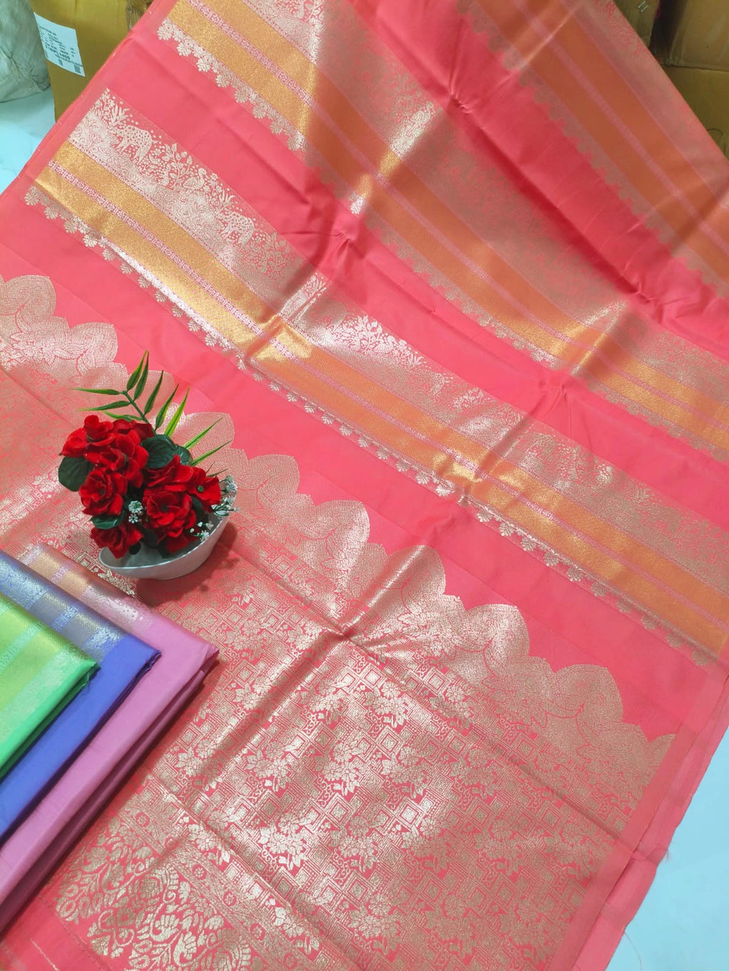 Zari Woven Saree with Blouse 2