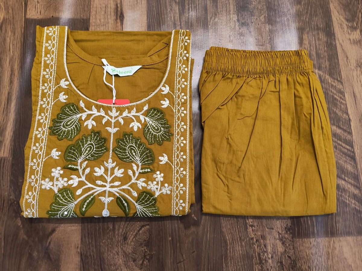 Women's Cotton A-Line Kurti Set 2