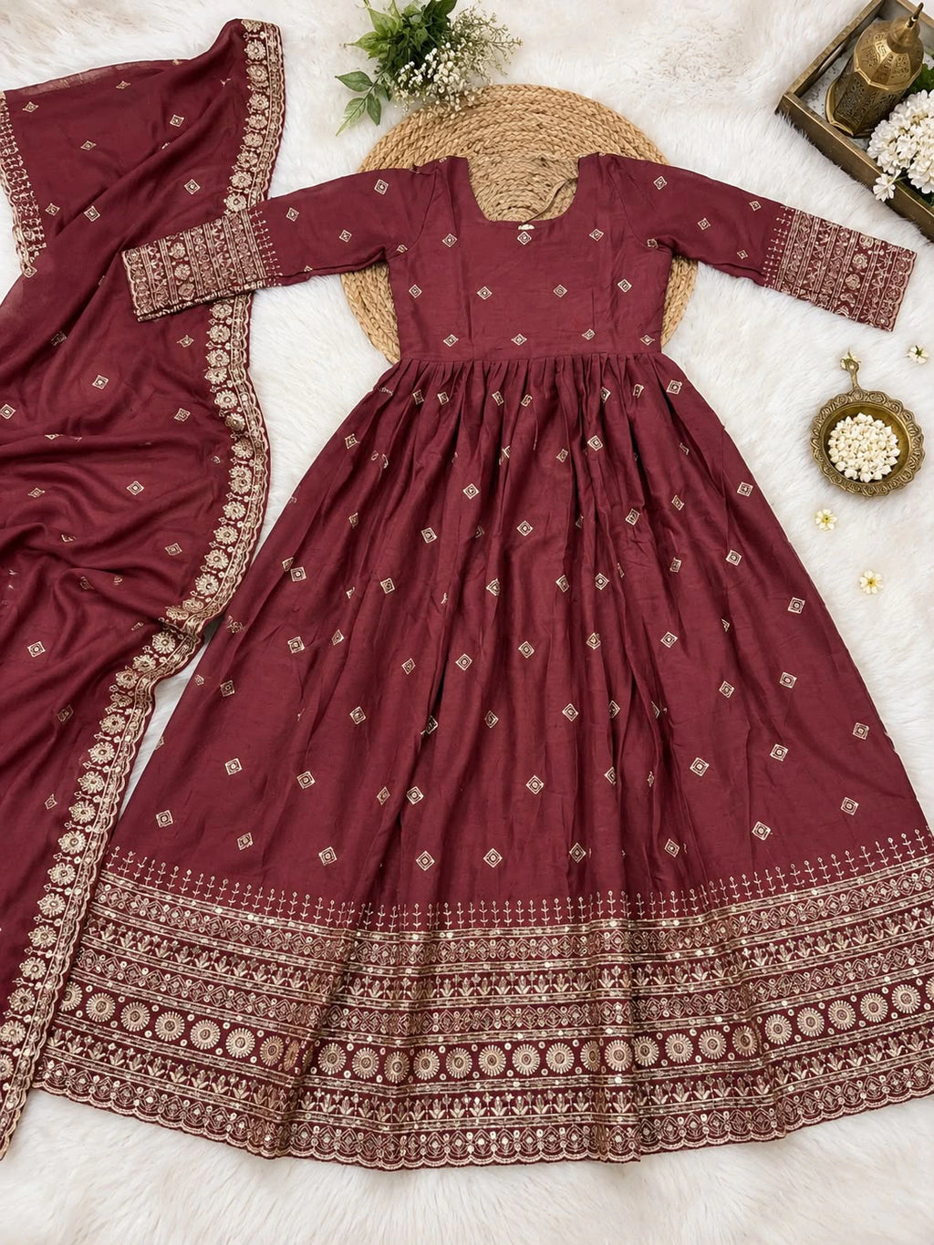 Rangoli Crush Anarkali Suit 6