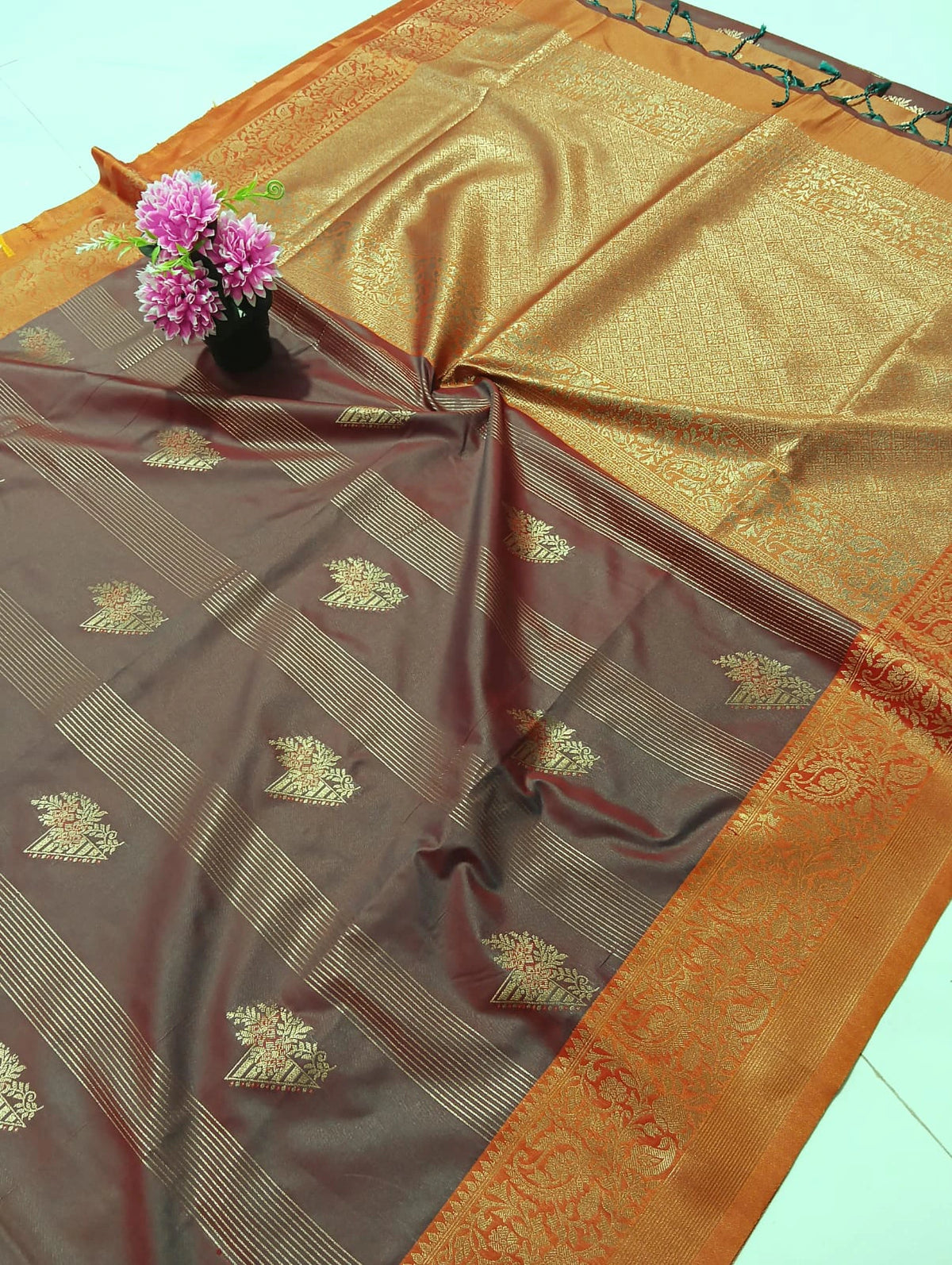Soft Silk Saree with Blouse 2