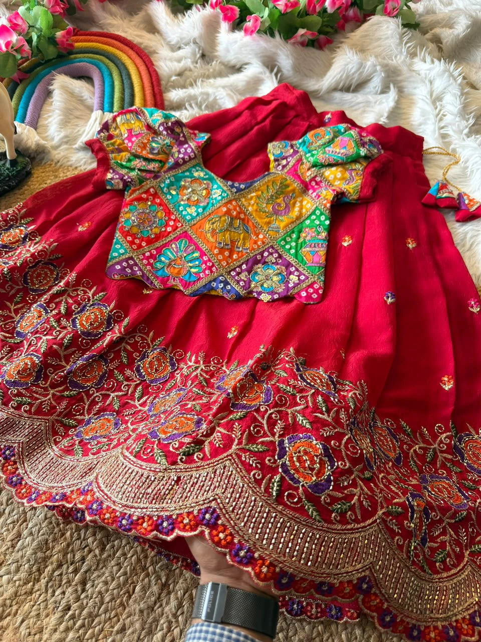 Rangoli Crush Lehenga for Girls 2