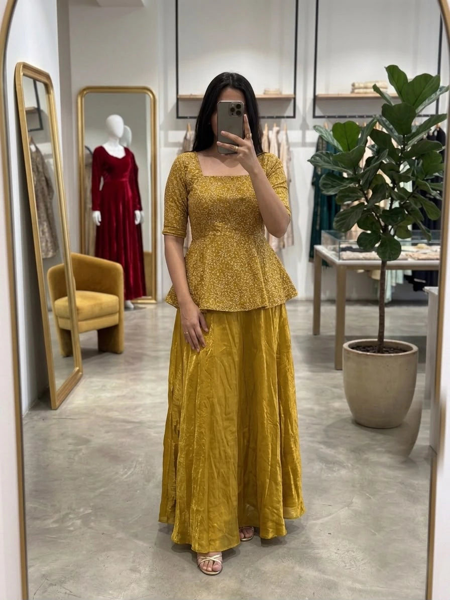 Space Silk Peplum Lehenga Set 4