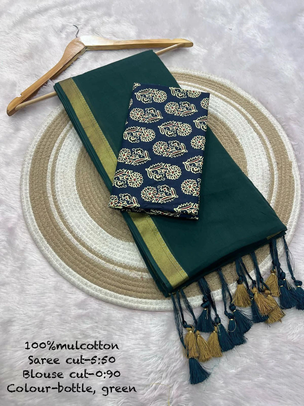 Mul Cotton Saree with Blouse 4