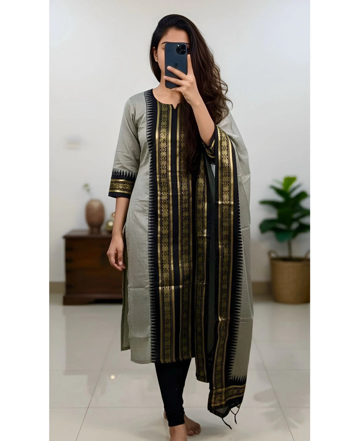 Silk Cotton Kurti Set 7
