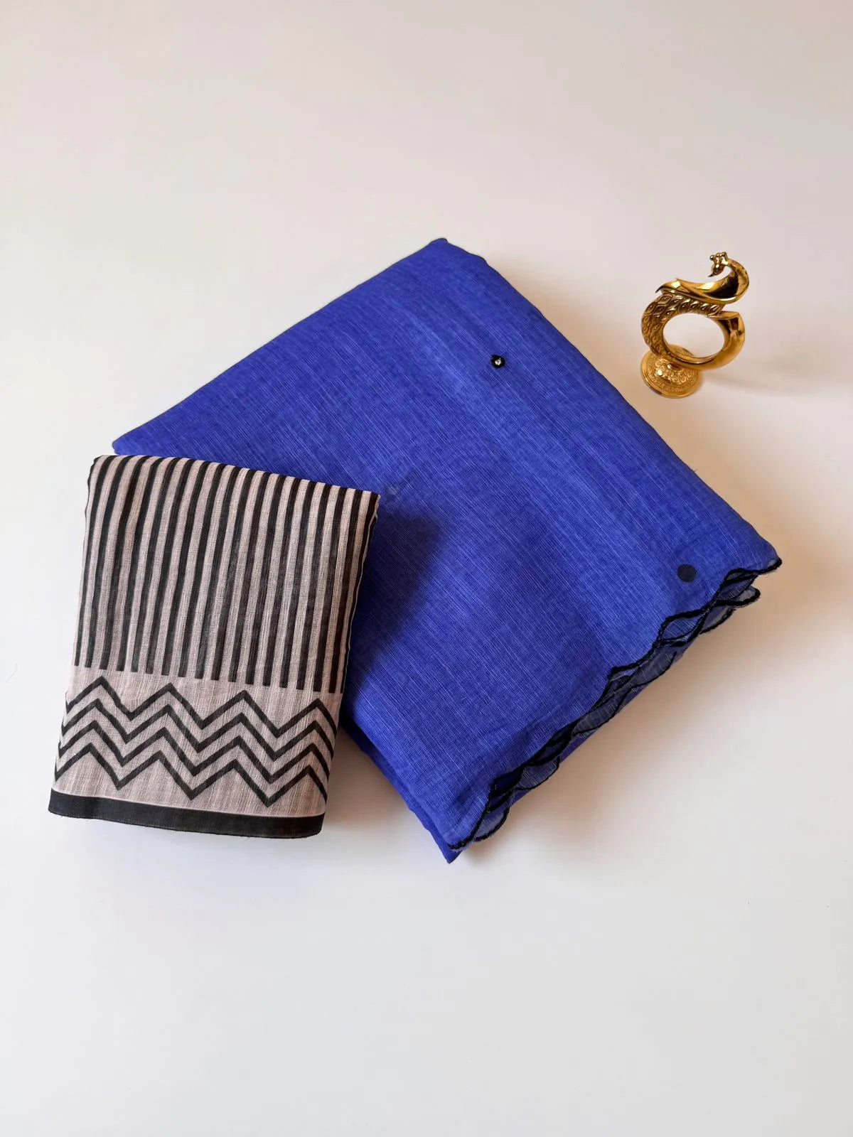 🪻🪻Trending Mirror Work linen cotton sarees with Attractive Digital prints🪻🪻 5