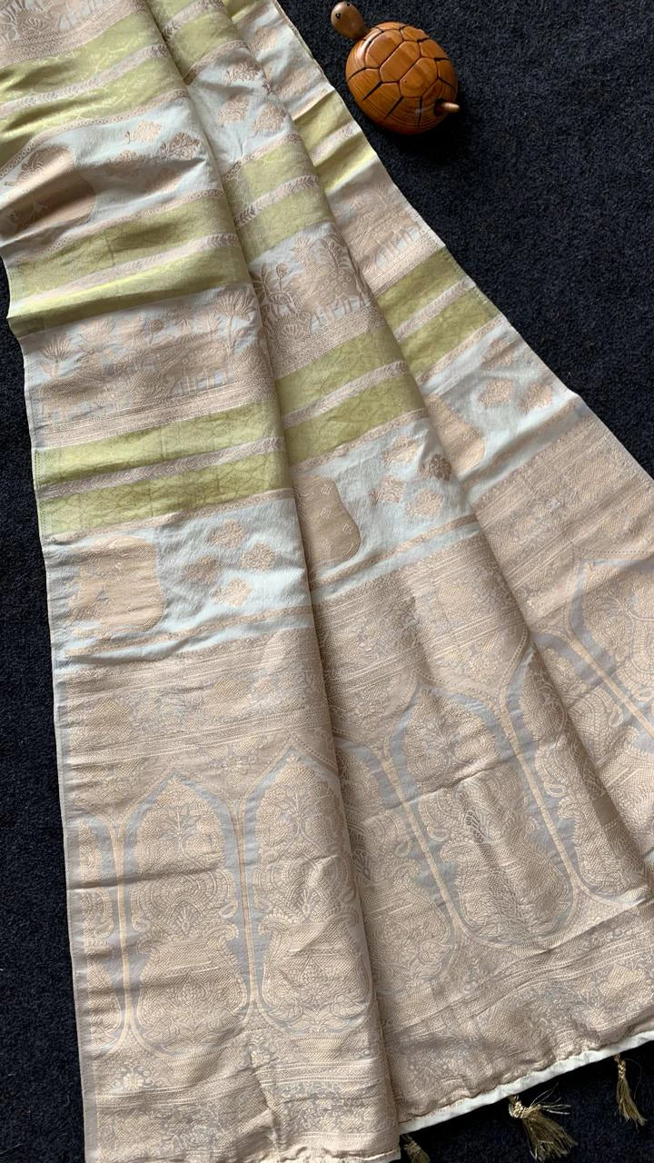 Khadi Crepe Paithani Saree 10