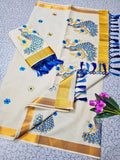 Cotton Embroidered Saree with Blouse 2