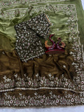 🌸🌸Beautiful Soft Fendy Sequence Embroidery Work Sarees🌸🌸 1