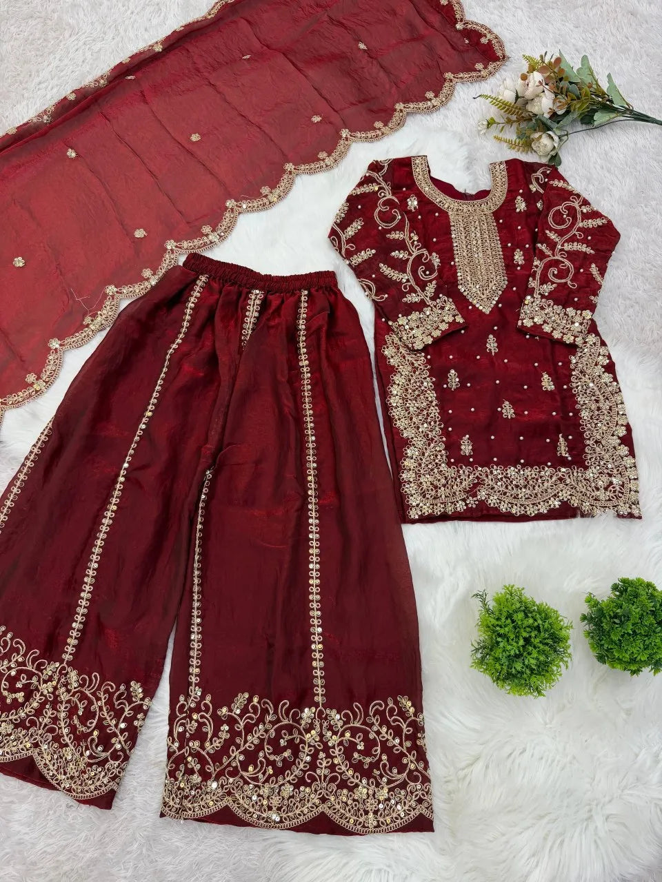 💕💕Premium mom & daughter Combo Ready to Wear sharara set💕💕 3