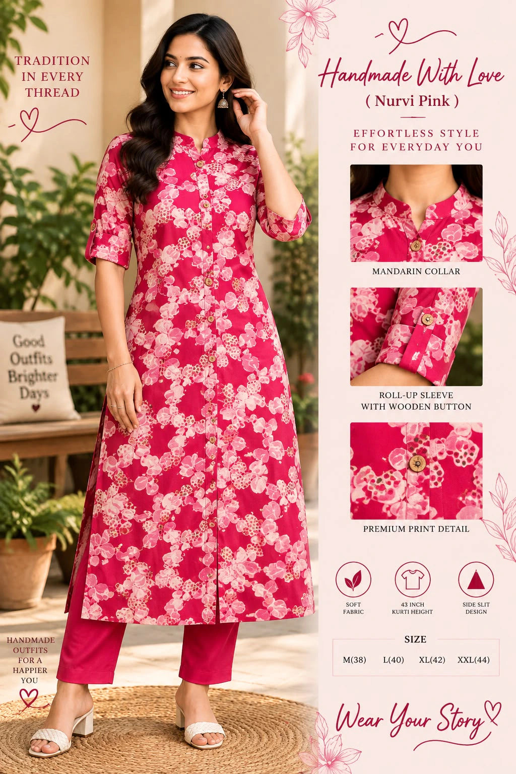 Bamboo Cotton Kurta Set 8
