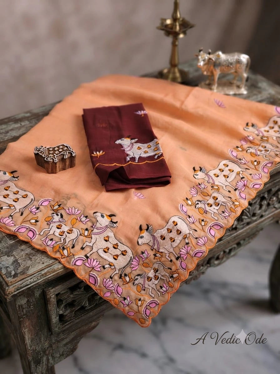 Embroidered Saree with Blouse 4