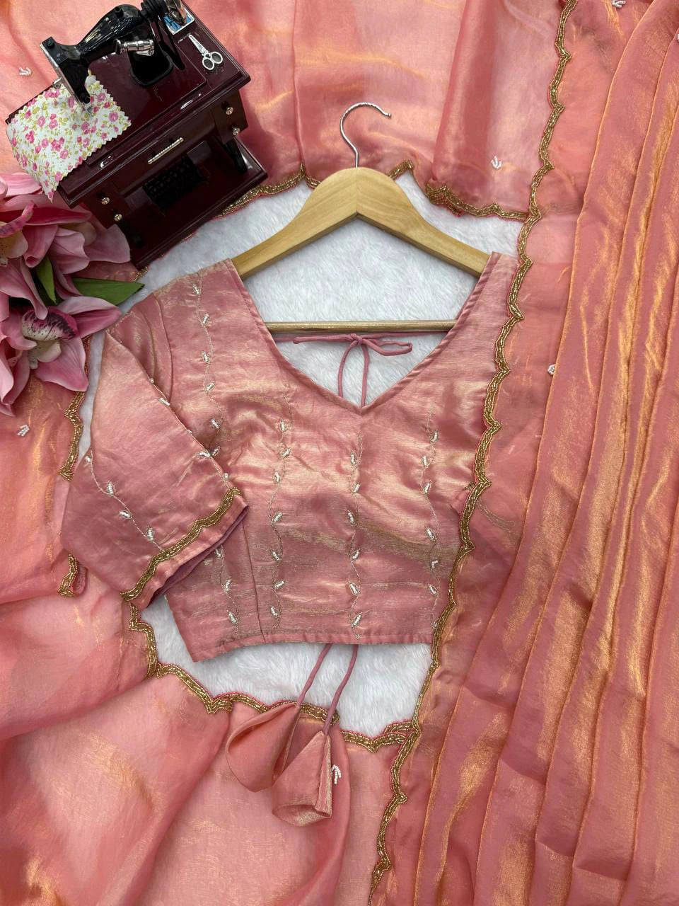 Designer Saree with Hand Work 1