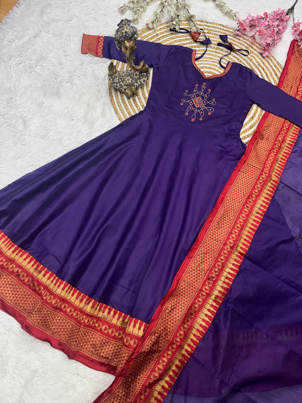 Span Cotton Anarkali Kurta Set 9