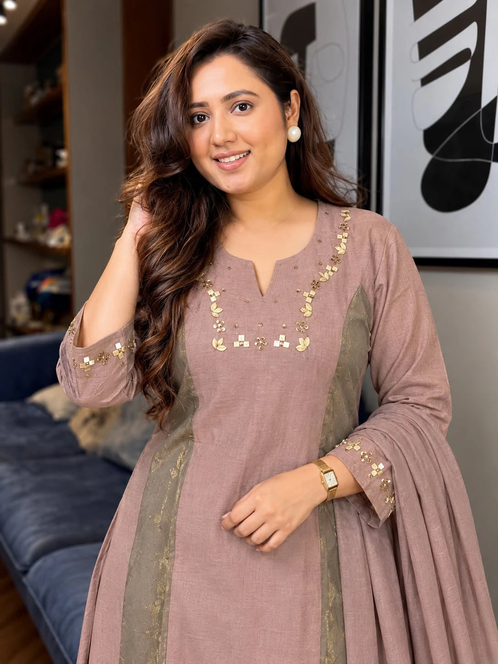 Roman Silk Kurta Set 4