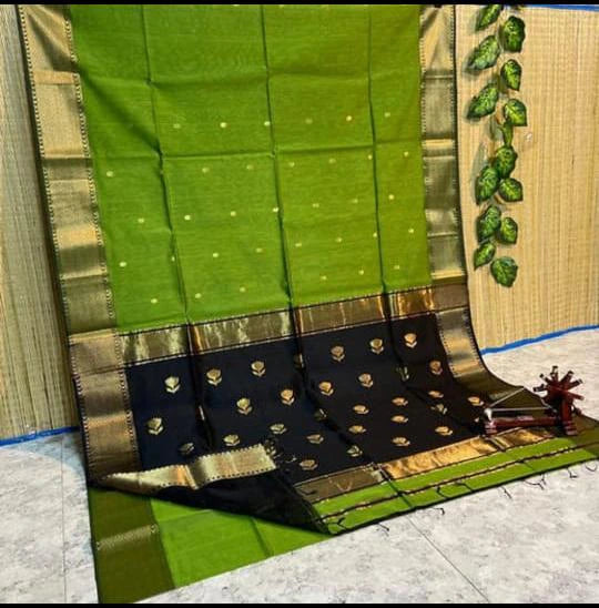 Silk Cotton Saree with Big Border 4
