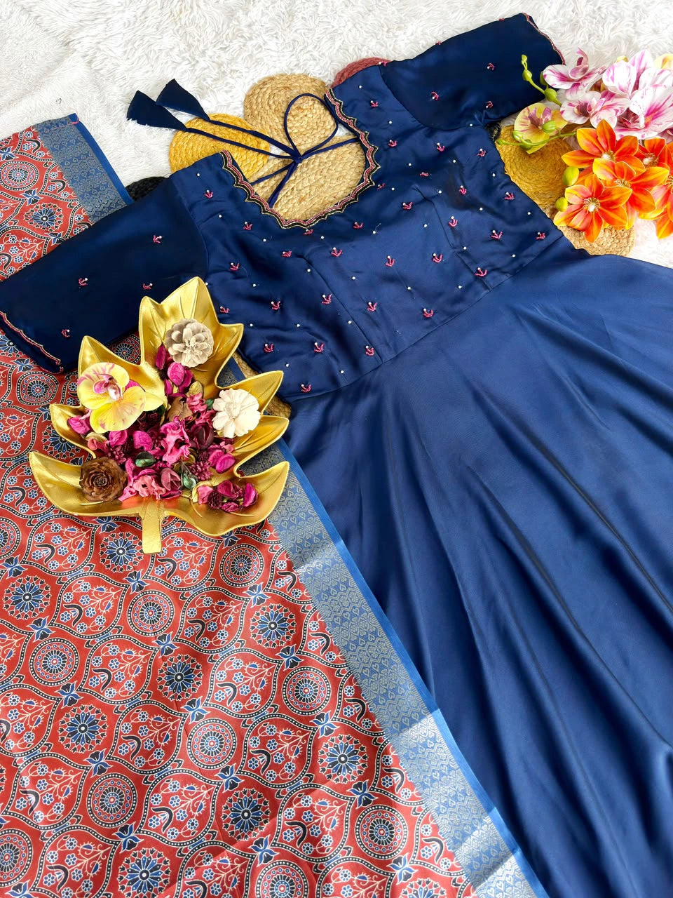 Rangoli Silk Gown 7