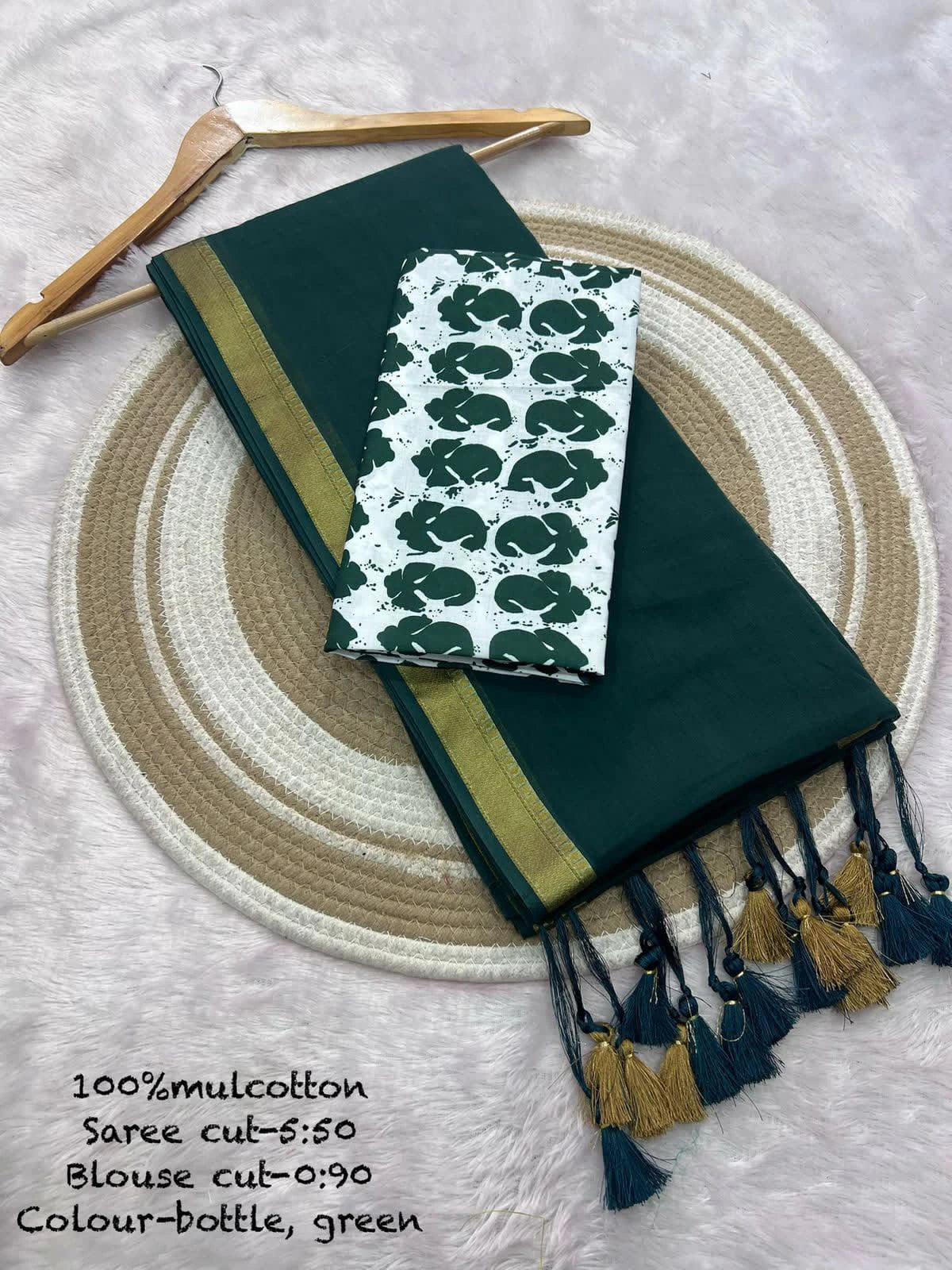 Mul Cotton Saree with Blouse 3