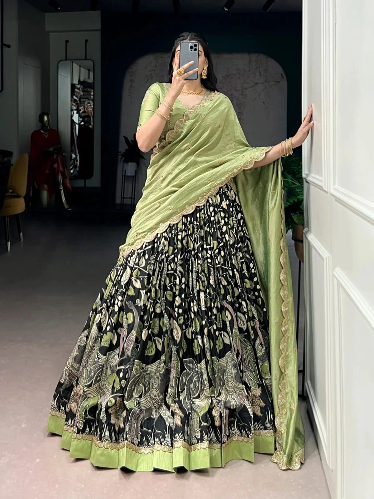 Vichitra Silk Lehenga 5