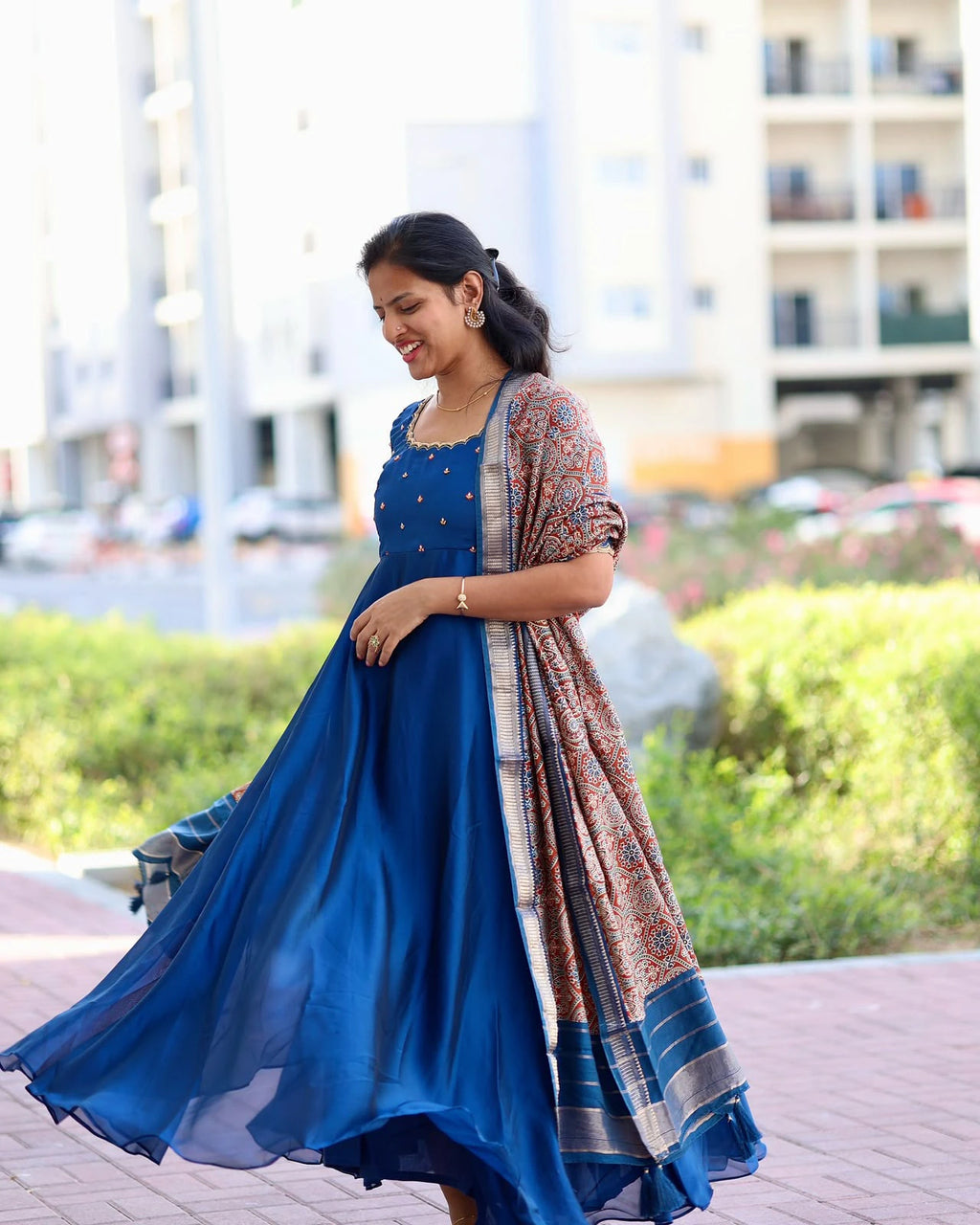 Rangoli Silk Gown 2