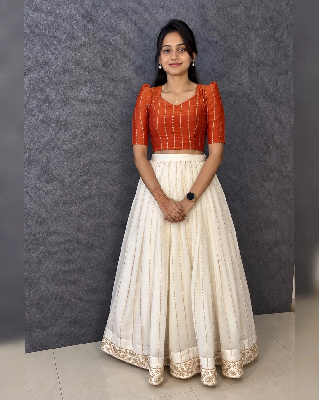 Silk Crop Top and Skirt Set 7