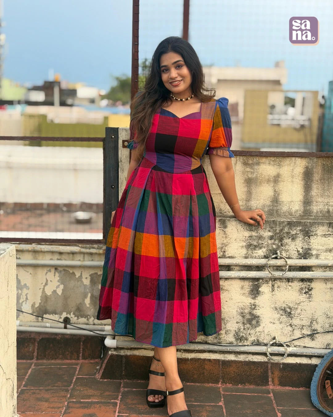 Cotton Madras Checks Dress 1