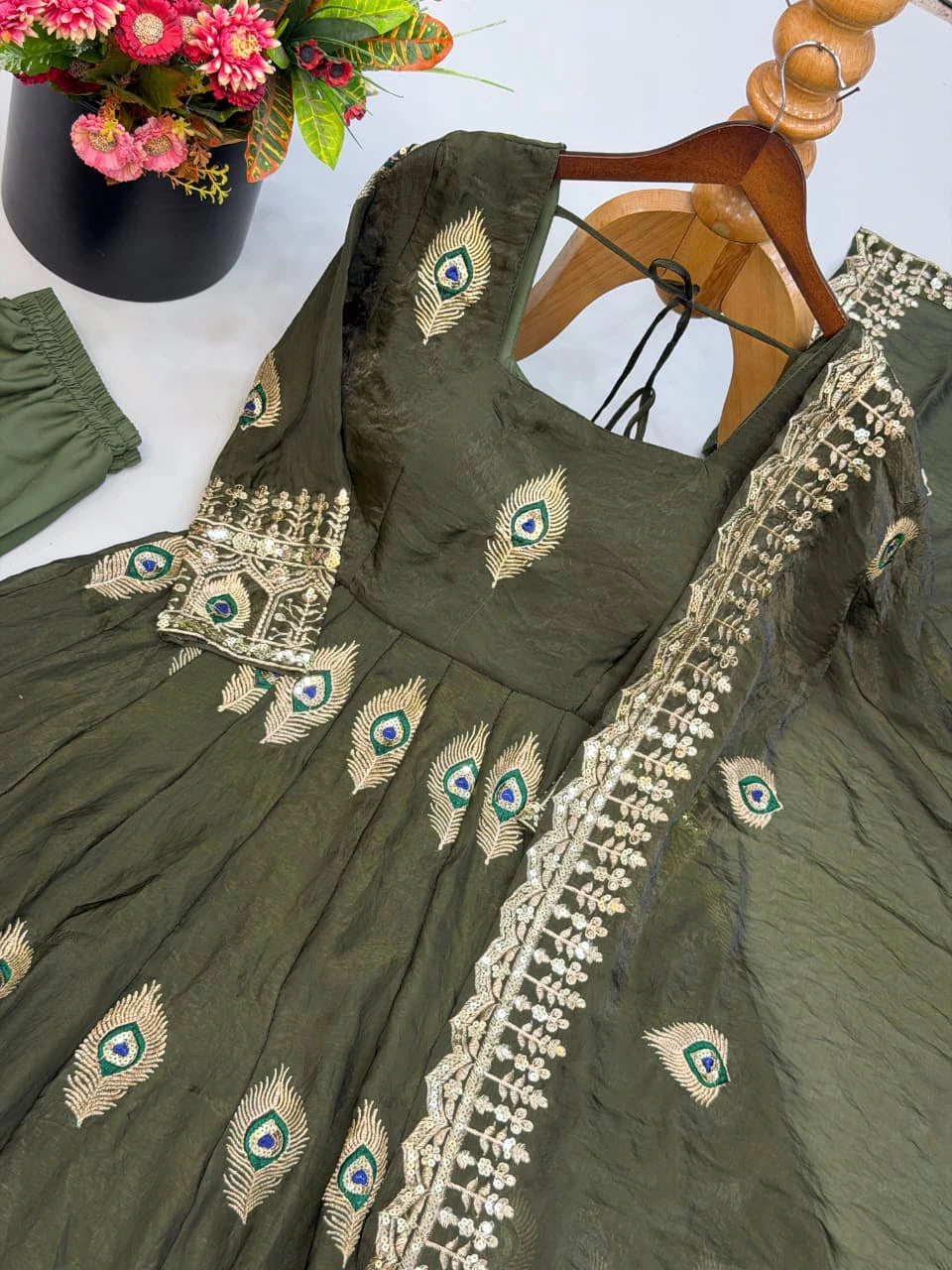 Fendy Silk Embroidered Gown 5