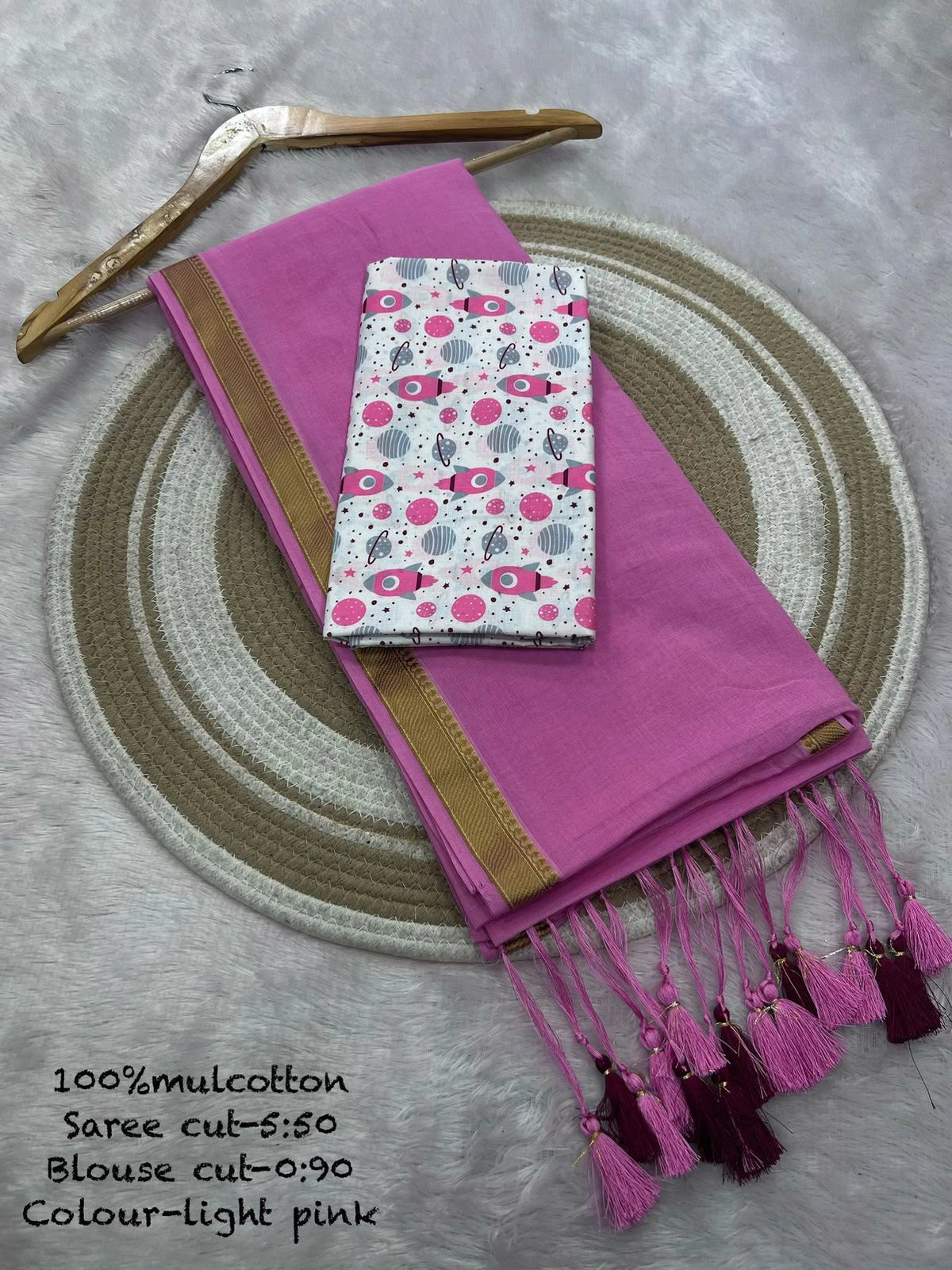 Mul Cotton Saree with Blouse 9