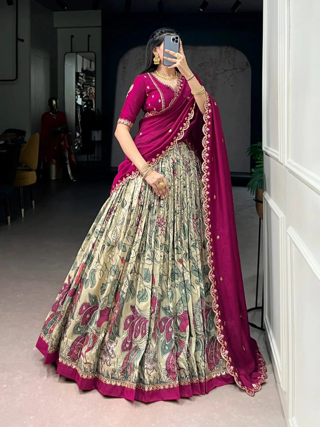 Vichitra Silk Lehenga 1